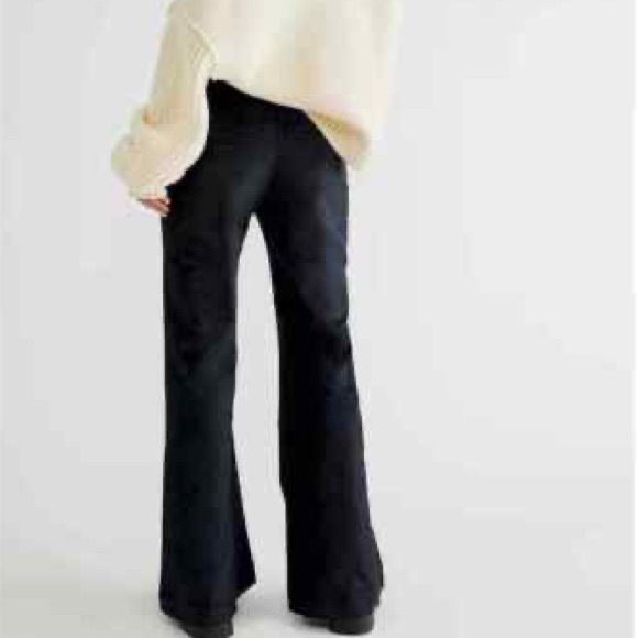 NWT Free People Walk With You Velvet Trousers in Black, Sz. 6 - Picture 2 of 14